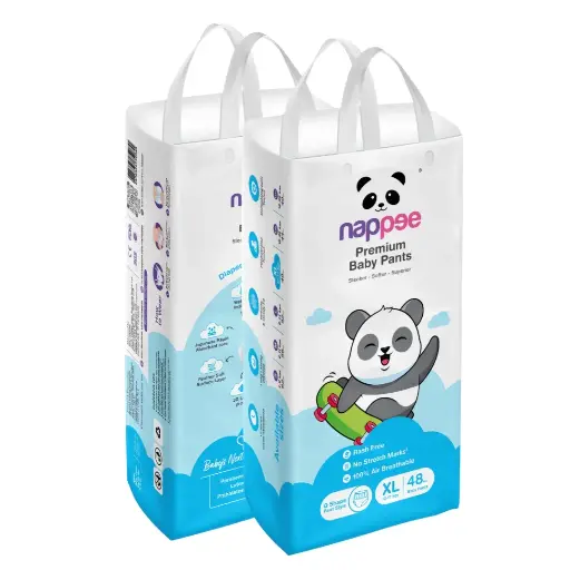 Extra Large (XL) - Pant Style - Nappee Premium Diapers (48 Pcs)