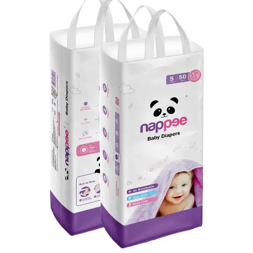 Small (S) - Velcro Style - Nappee Economy Diapers (50 Pcs)