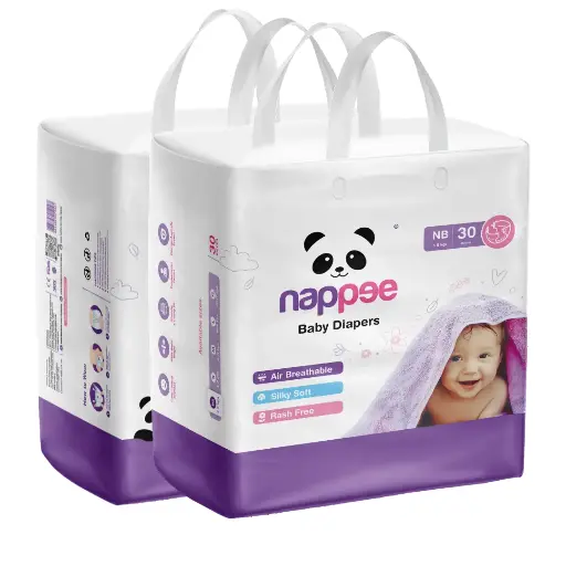 New Born - Velcro Style - Nappee Economy Diapers (30 Pcs)