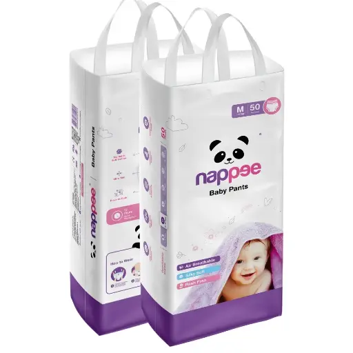 Medium (M) - Pant Style - Nappee Economy Diapers (50 Pcs)